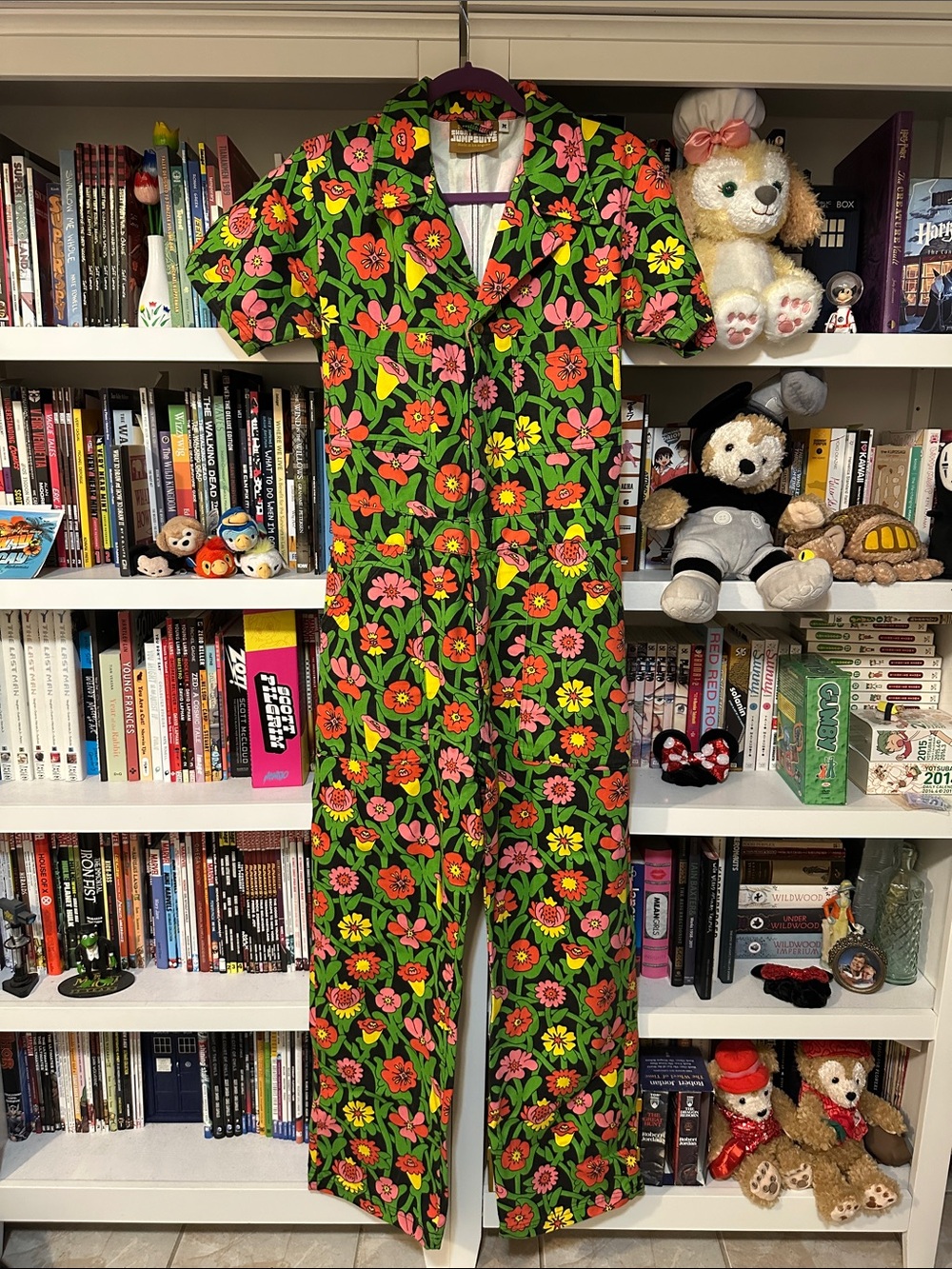 Big Bud Press Vintage-Inspired Floral Jumpsuit - Green Multicolor